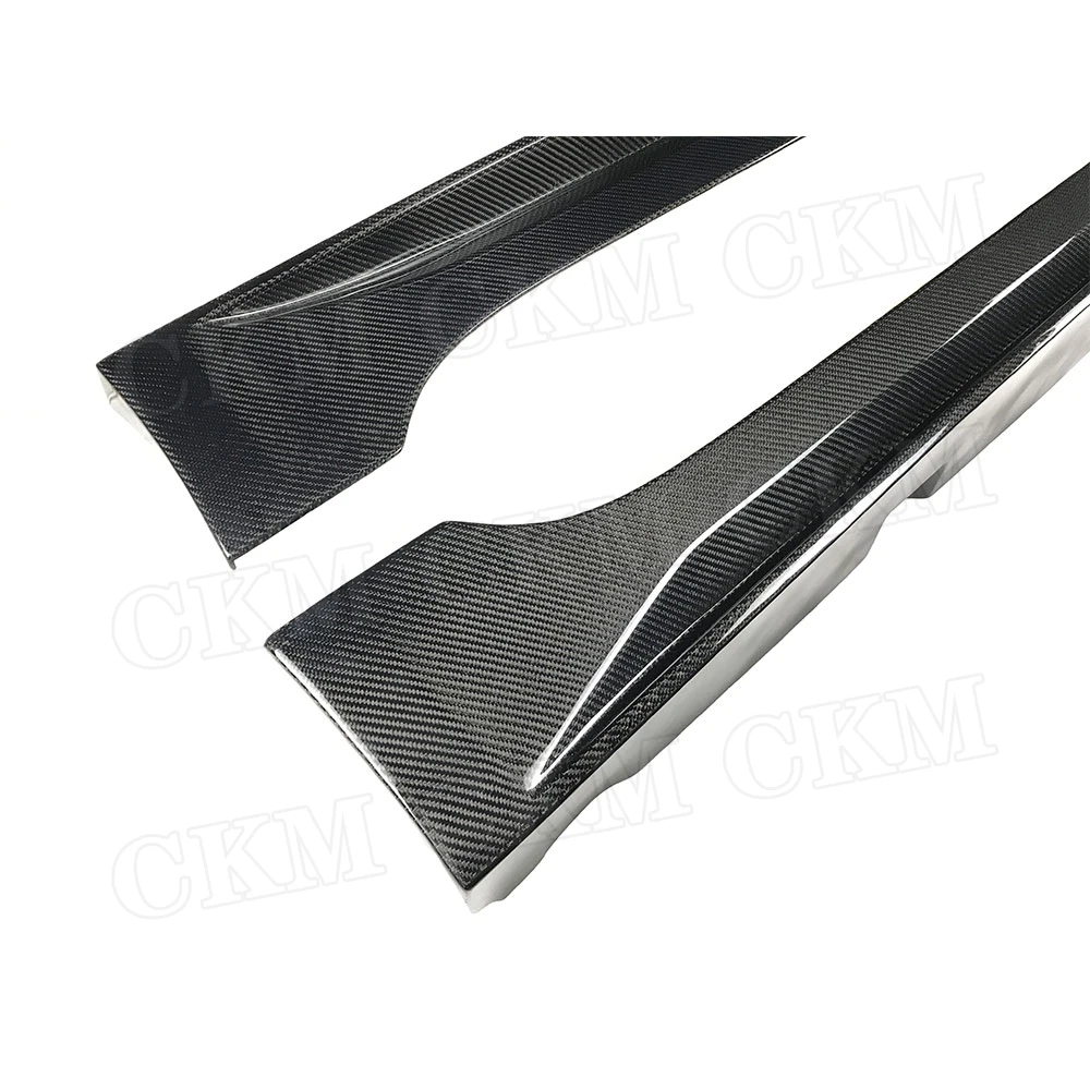 Боковые юбки из углеродного волокна фартуки для Audi A4L S4 B9 Sedan 2017 2018 расширение FRP
