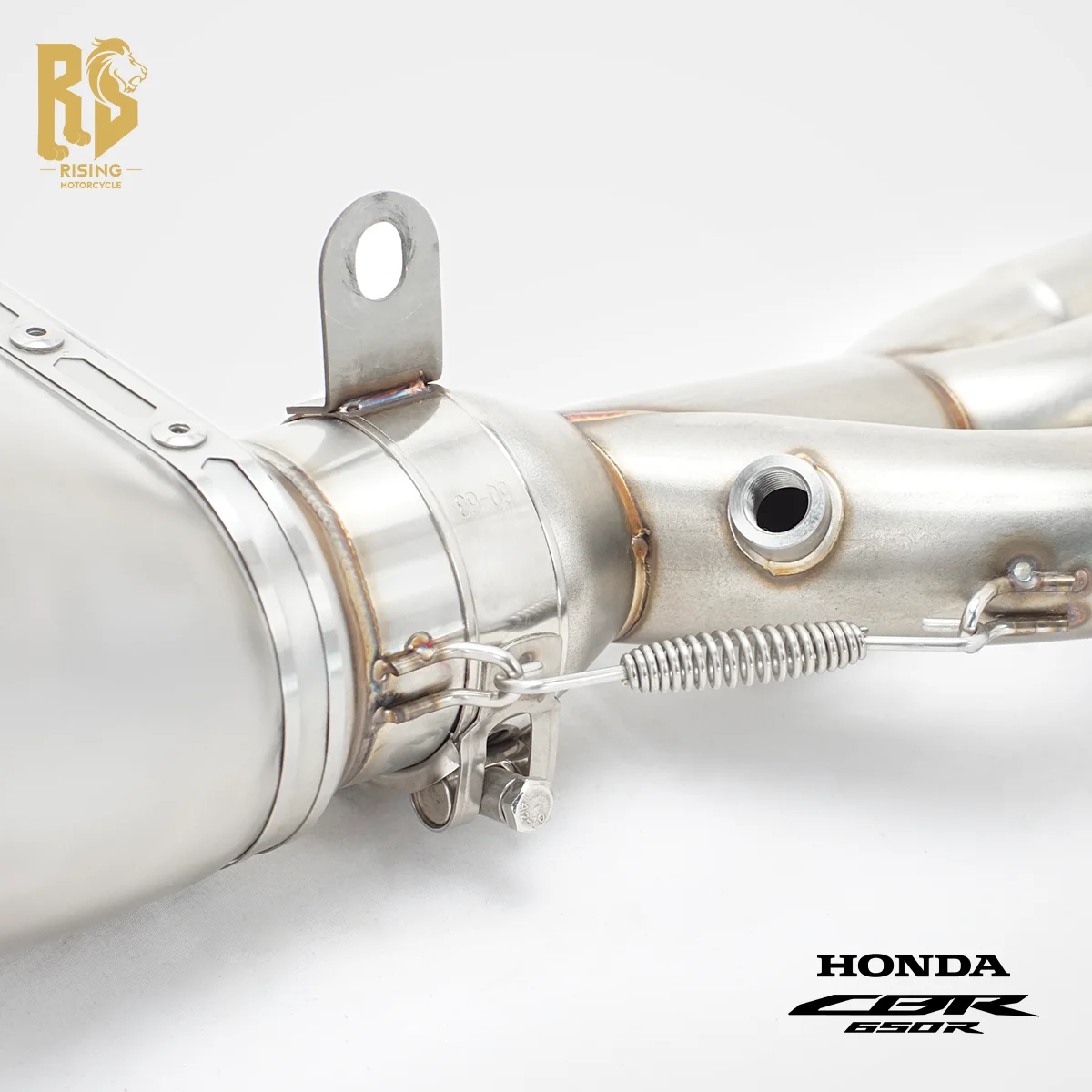 Фото Для CBR650R/F CB650R: полноразмерная выхлопная труба из углеродного волокна с нижним выходом, для езды по горным трассам и коммутинга, модификация 2014-2026 гг. №3