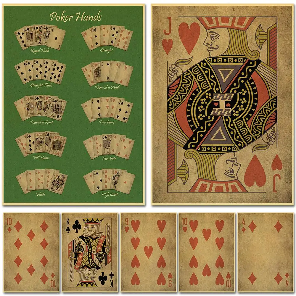 

Poker Classic Poster Wall Chart Prints and Posters Home Living Bed Room Decor Art Bar Cafe Pictures Frameless Wall Painting