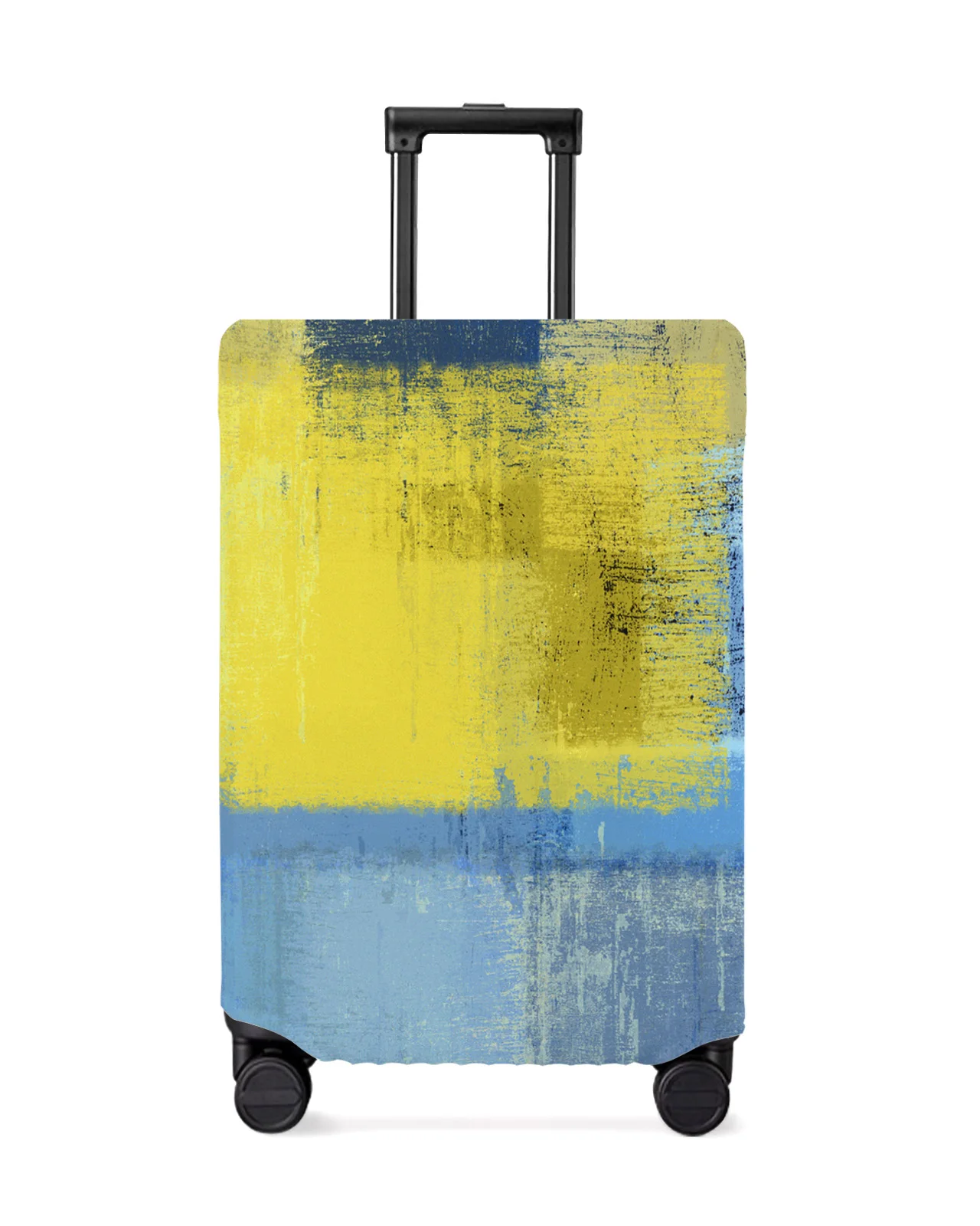 

Abstract Oil Painting Geometric Yellow Travel Luggage Cover Elastic Baggage Cover Suitcase Case Dust Cover Travel Accessories