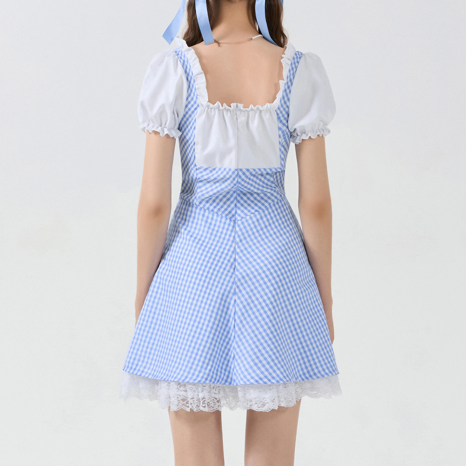 Женский костюм для косплея милое платье с короткими рукавами-фонариками и