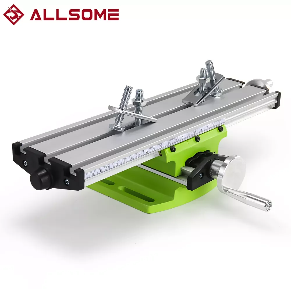 ALLSOME BG-6300 Compound table Working Cross slide Table Worktable for Milling Drilling Bench Multifunction Adjustable X-Y
