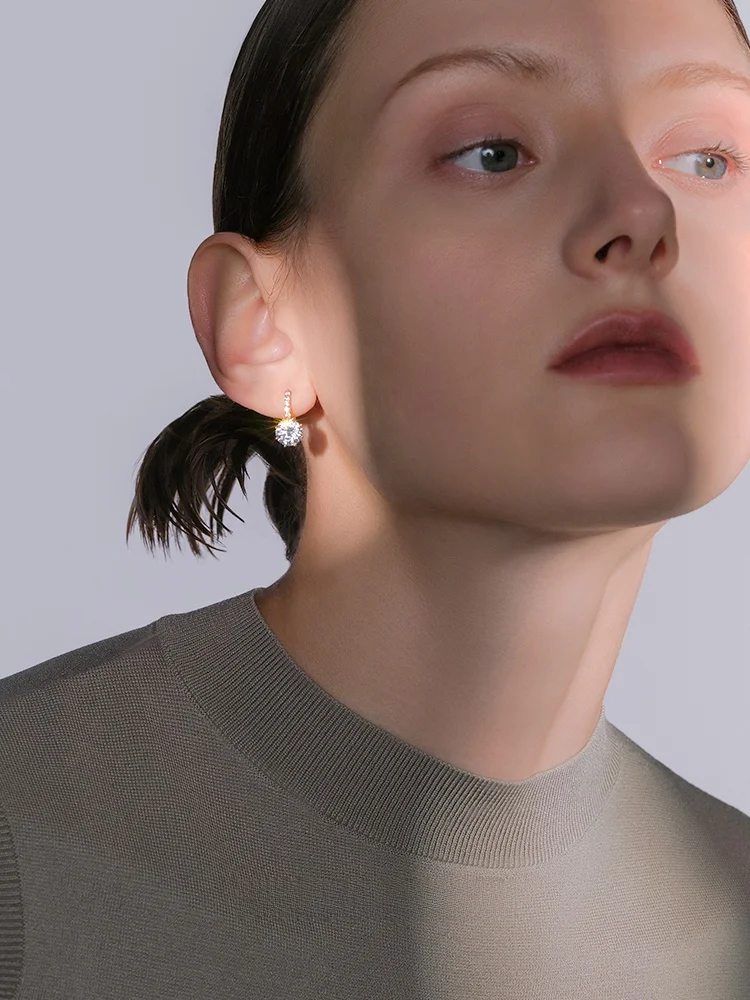 Серьги из стерлингового серебра с бриллиантами новинка 2024 популярные