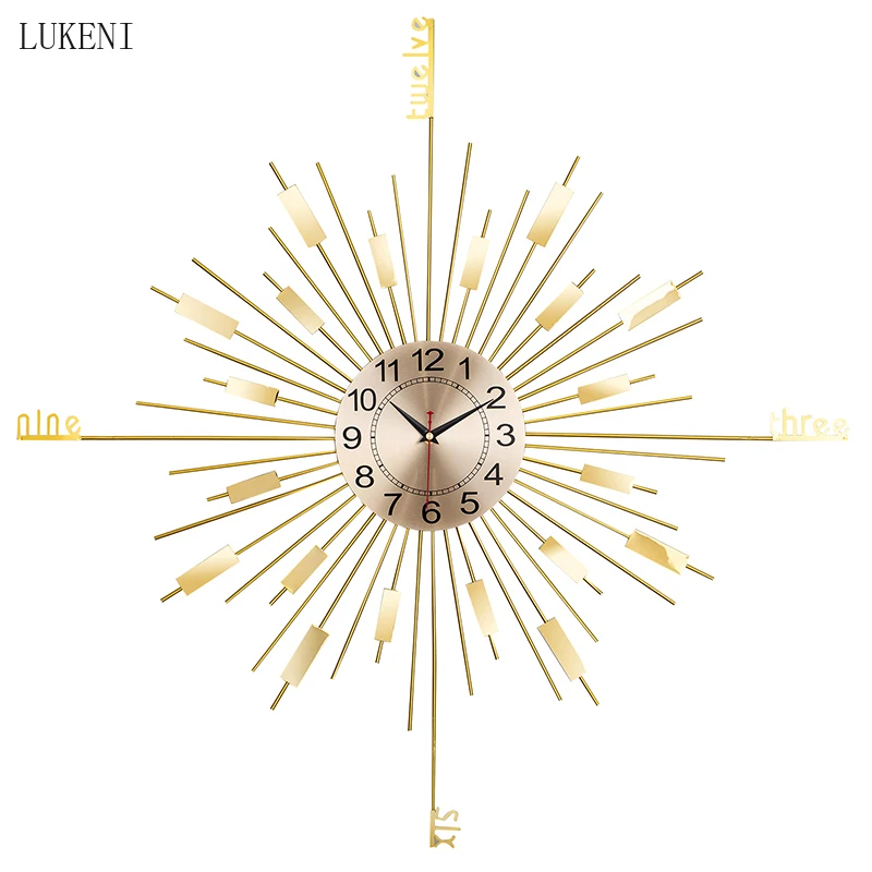 

Mute Nordic Personality Creative Clock Modern Minimalist Light Luxury Fashion Wall Clock Modern Home Living Room Bedroom Clock