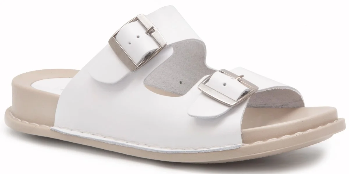 

Gedikpaşalı Syg 21Y P32 White Summer Season Women 'S Slippers Real Cow Leather Orthopedic Buckled Light Use Comfort Anatomical Casual