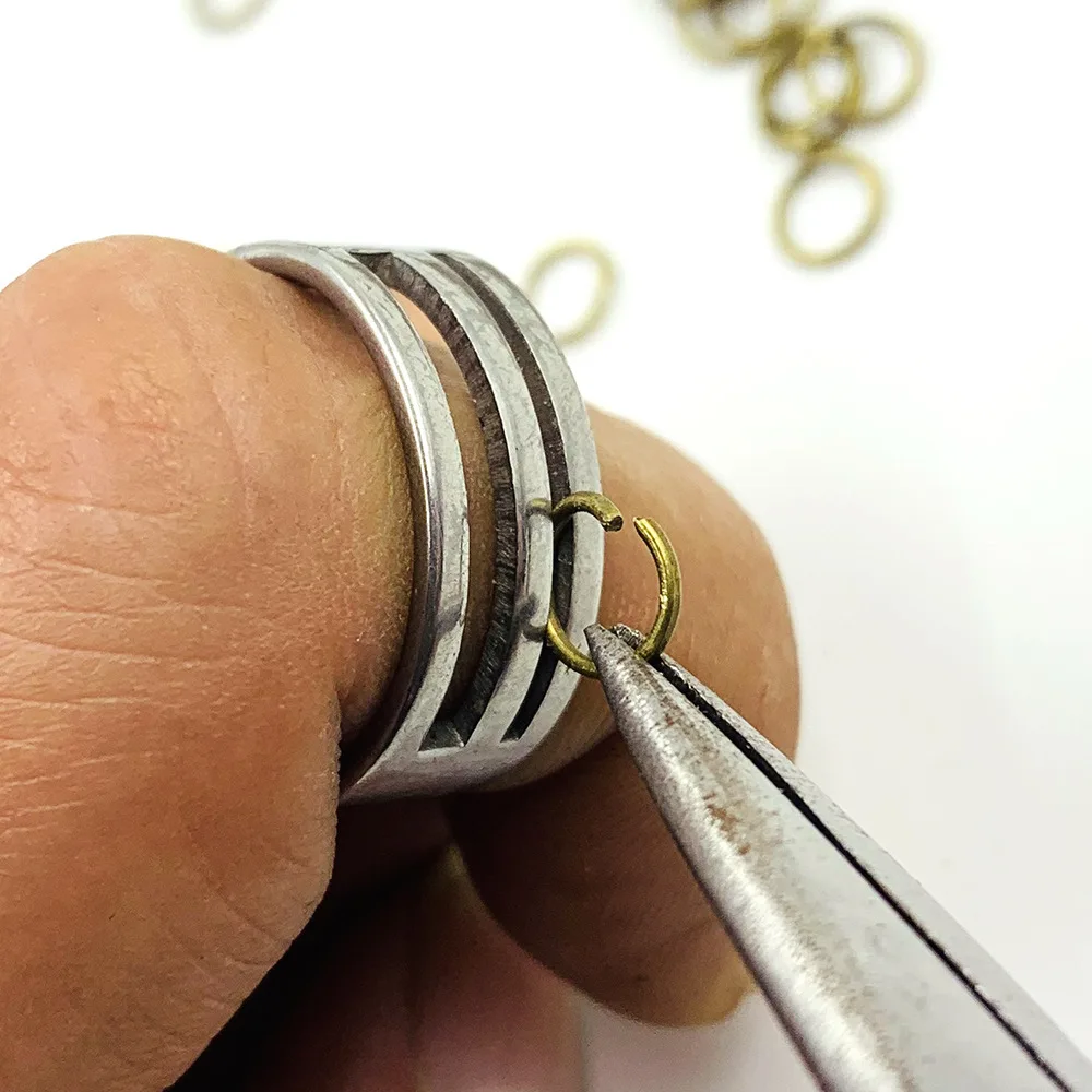 DIY Brass Jump Ring Opener Closing Tools Finger Ring Jewelry Making Finding Tool Copper Opener Tool Ring Accessories Jewelry