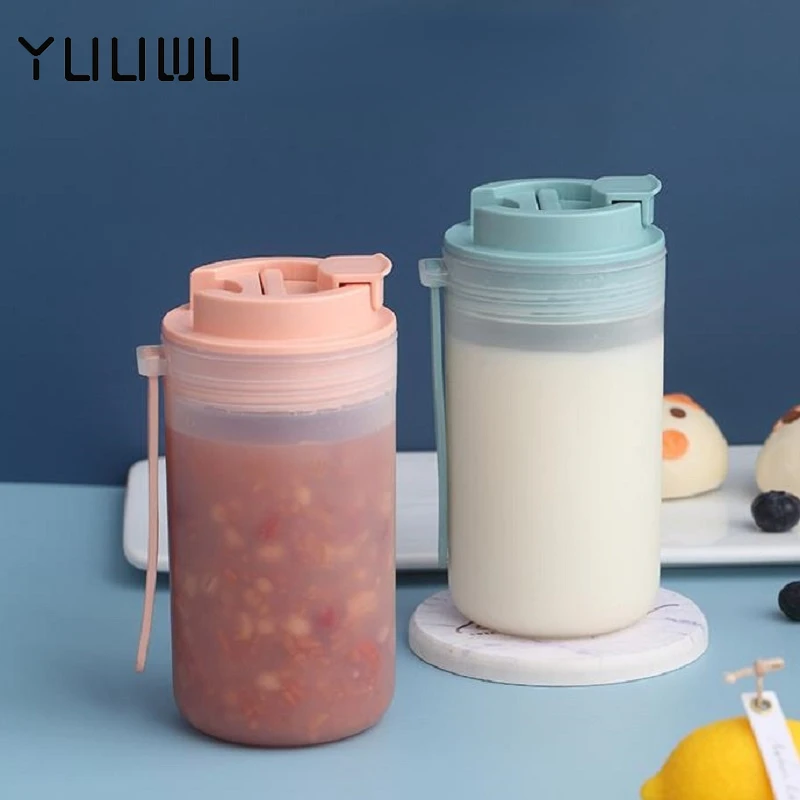 

350ml Oatmeal Cereal Breakfast Cup Thermal Insulation Microwave Milk Cup Mugs Portable Soup Cups with Lid Food Container
