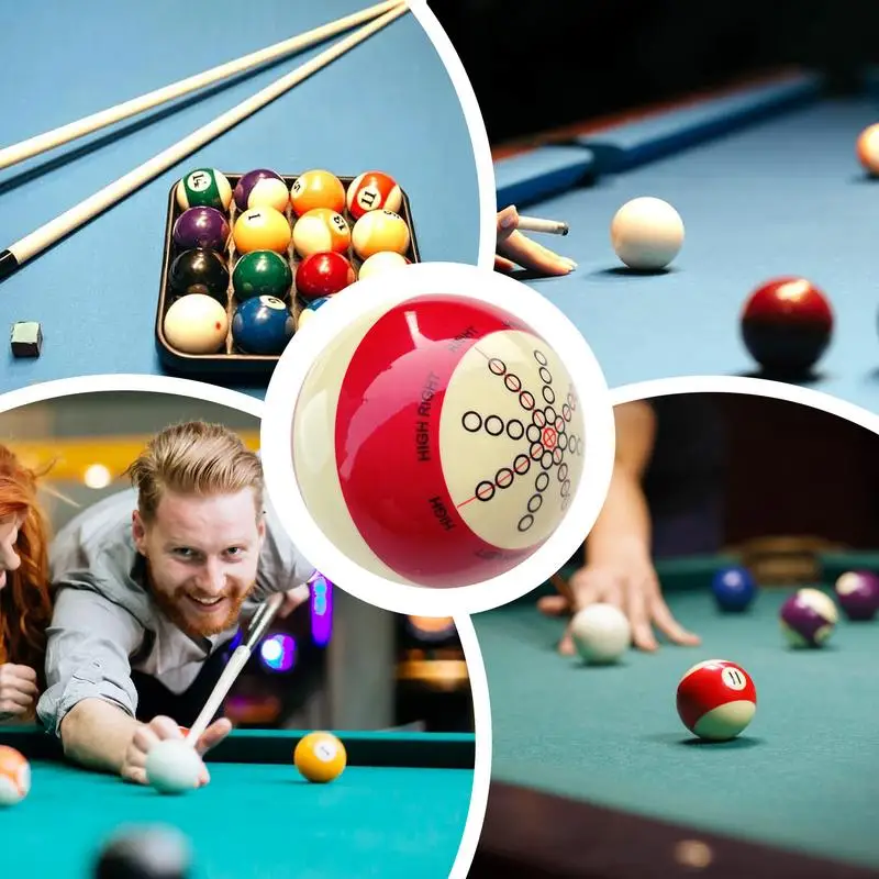 Odbijanie bilardowe z kulkami oznaczonymi Czerwono-biały trening dla początkujących Piłka bilardowa Trening stołu Standardowy basen Pro Kij