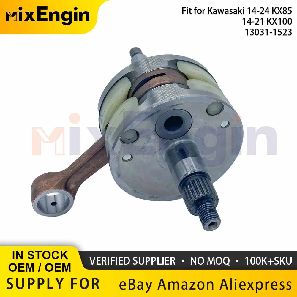 

Коленчатый вал двигателя мотоцикла в сборе для Kawasaki 14-24 KX85 14-21 KX100, кривошипный вал для мотоцикла 13031-1523 KX 85CHF KX 100FHF