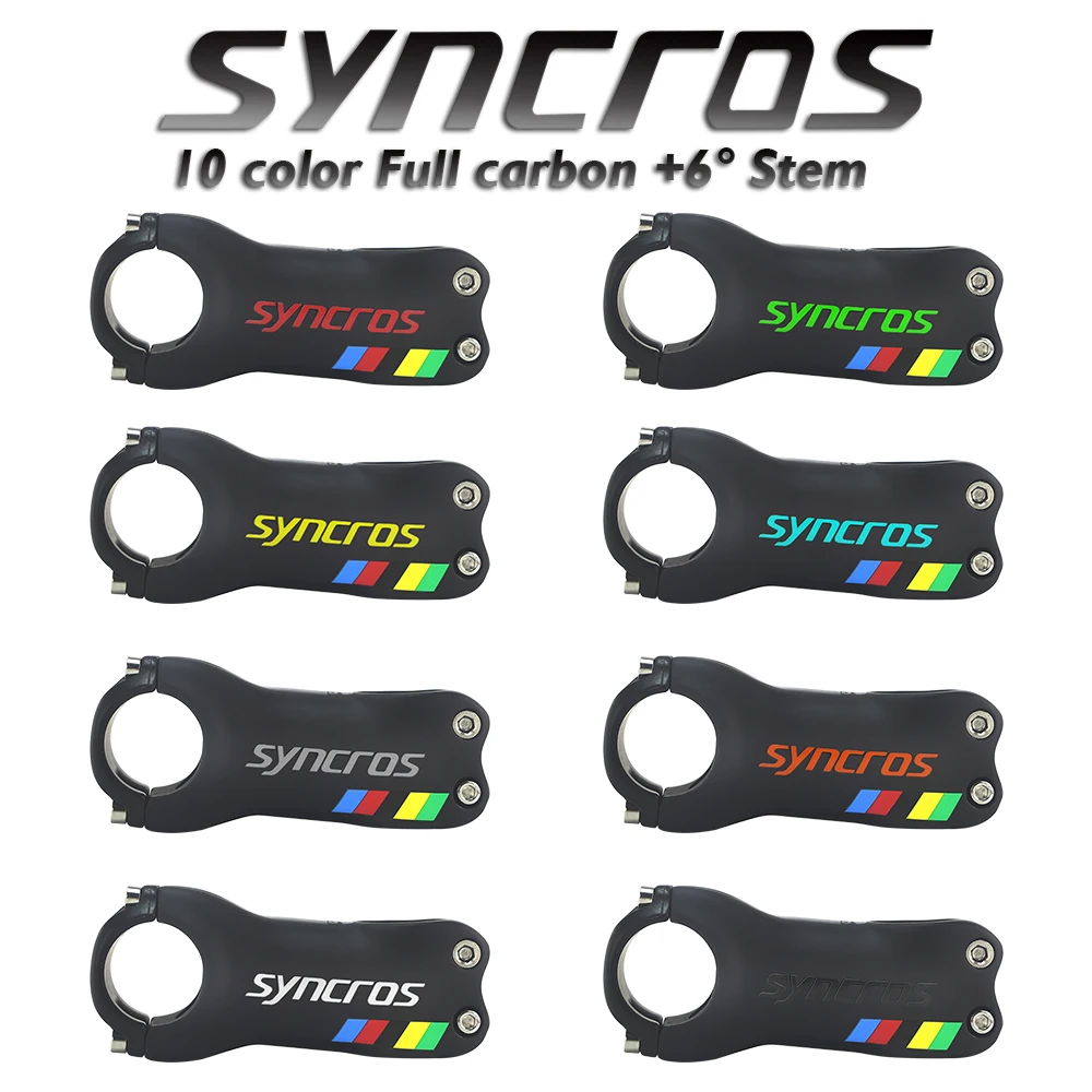 

Syncros MTB Bicycle Carbon Stem Mountain/Road Bike Parts Angle 6/17 Degrees FRASER IC SL 31.8X80/90mm Rainbow Colors Clamp