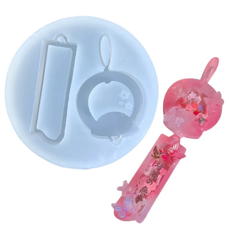 

DIY Shaker Crystal Epoxy Resin Mold Quicksand Pendant Earring Keychain Wind Chime Silicone Mold