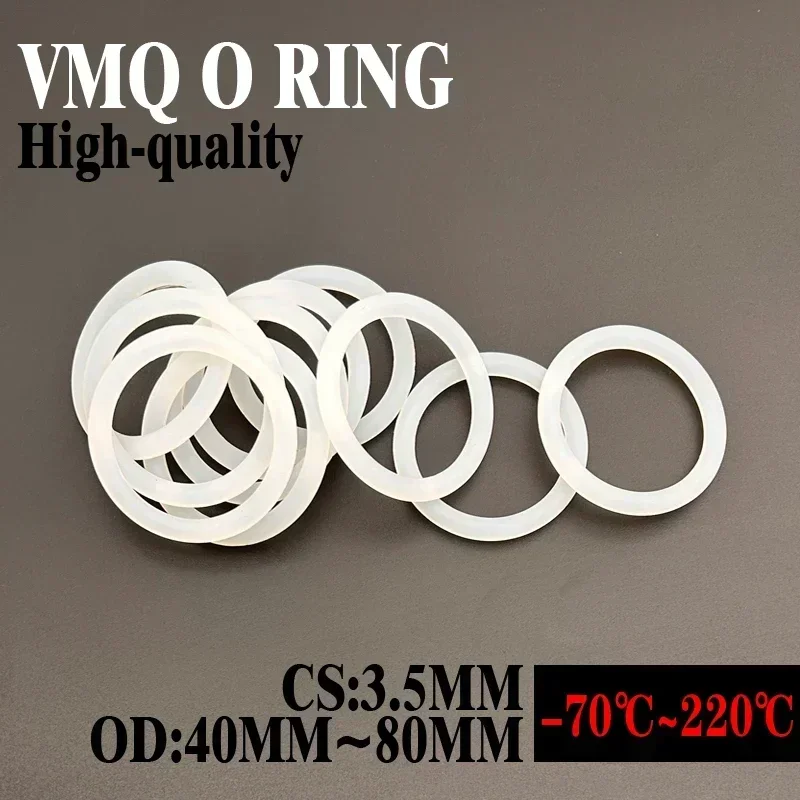 20 шт. силиконовые кольцевые прокладки CS 3 5 мм наружный диаметр 40 ~ 80 VMQ белая