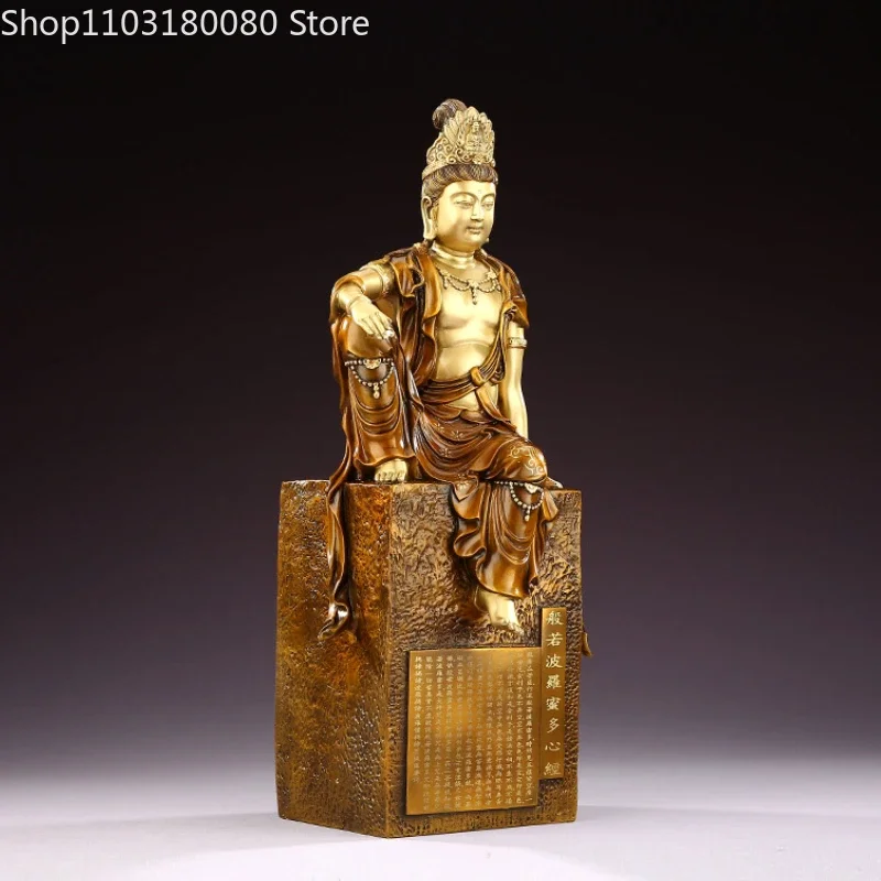 Статуя Будды из меди и латуни большой размер 59 5 см 46