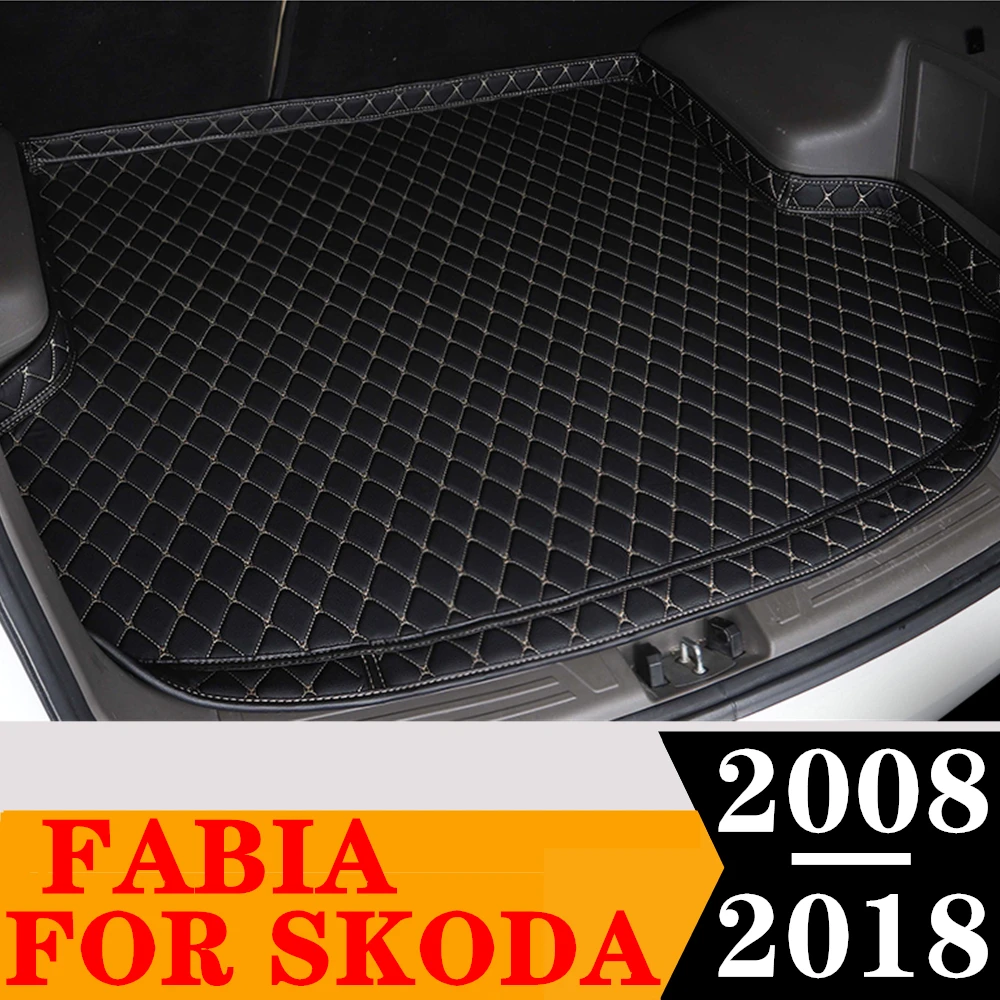 

Автомобильный коврик для багажника Sinjayer, всесезонный Автомобильный багажник, коврик для багажника, ковер с высокой боковой подкладкой, подходящий для Skoda Fabia 2008 2009 10-2018