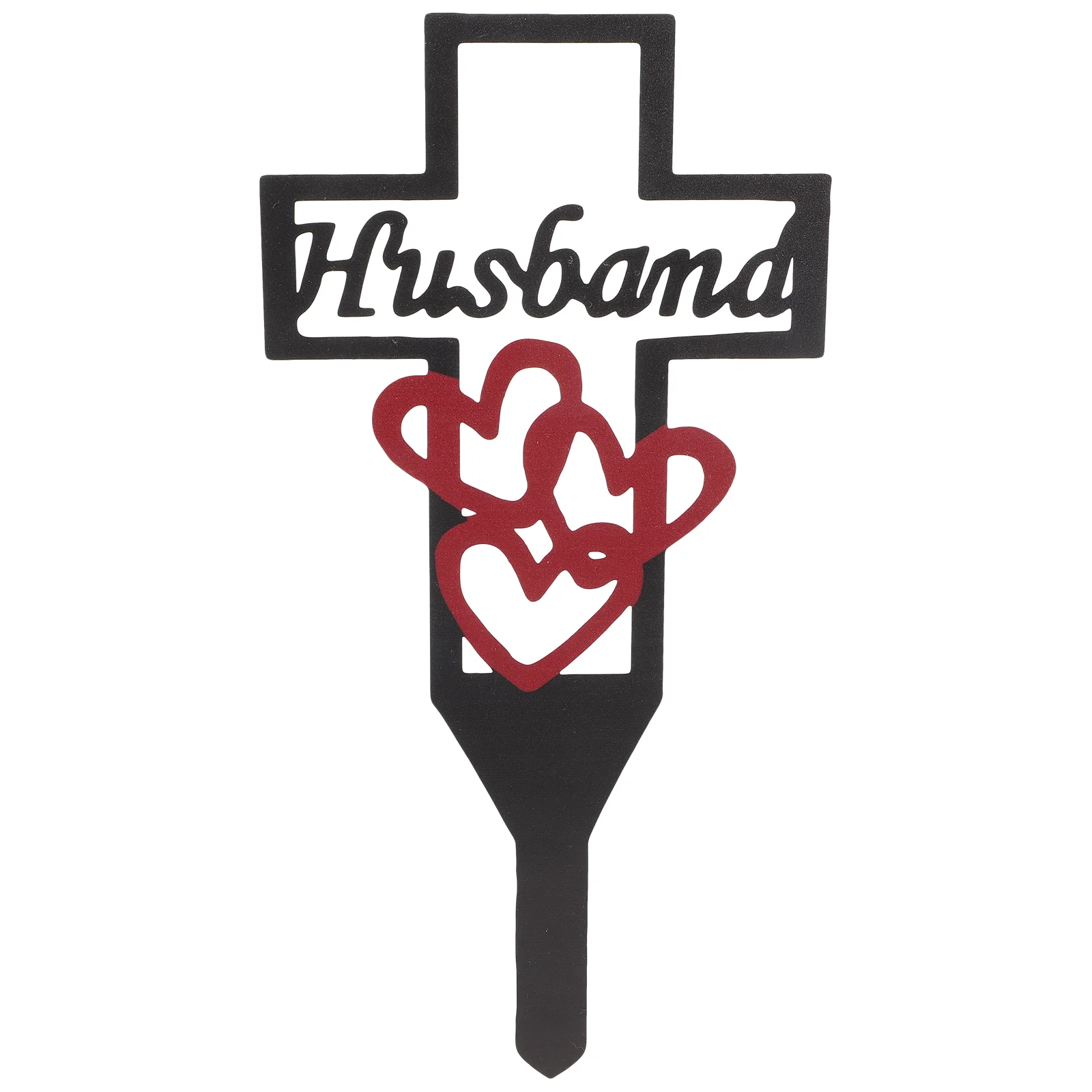 Металлический крест садовая ворса украшение кладбища мемориальный муж вставка