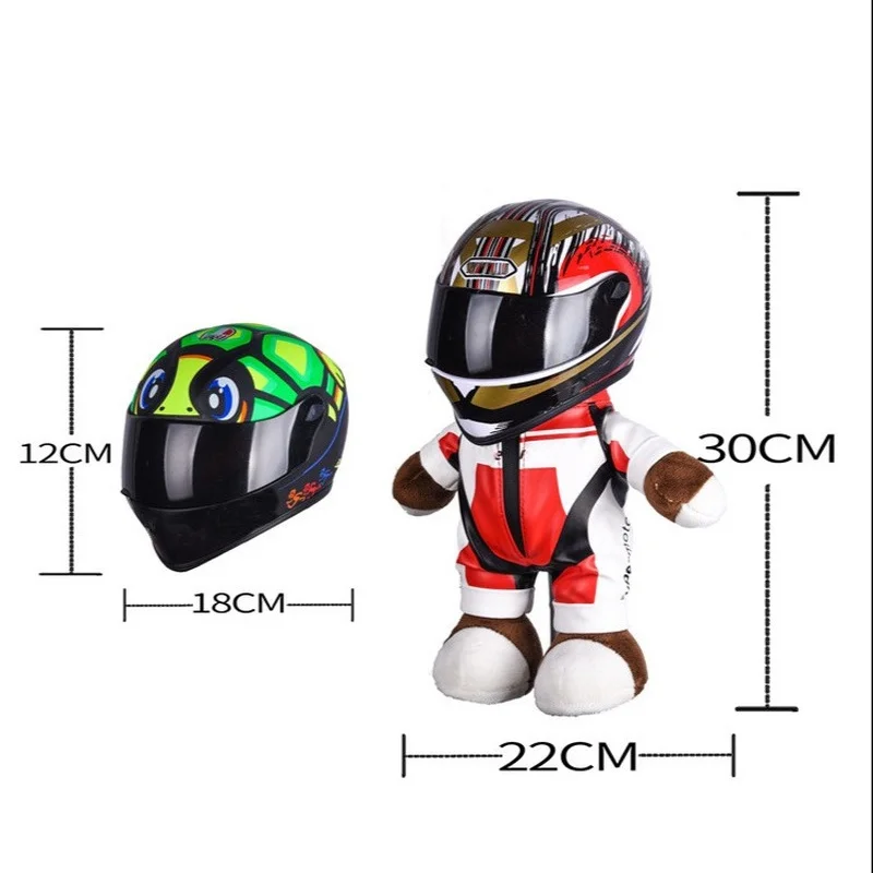 Плюшевая кукла-Мишка на шлем с украшением в виде шлема | Дом и сад