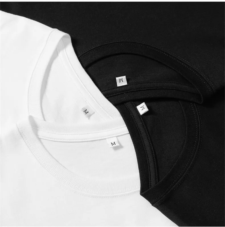 

Футболка из чистого хлопка с коротким рукавом, индивидуальная Мужская одежда, однотонная куртка с круглым воротником