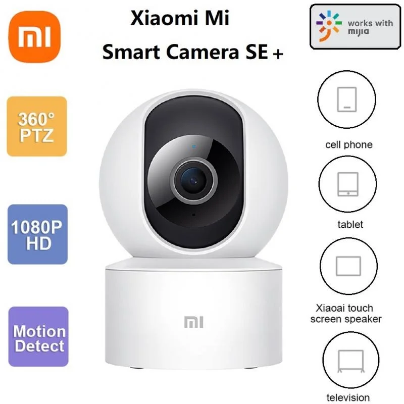

Xiaomi Mi 360 камера 1080p Полная защита инфракрасное ночное видение ИИ Обнаружение человека детское наблюдение Wi-Fi Веб-камера Домашняя безопаснос...