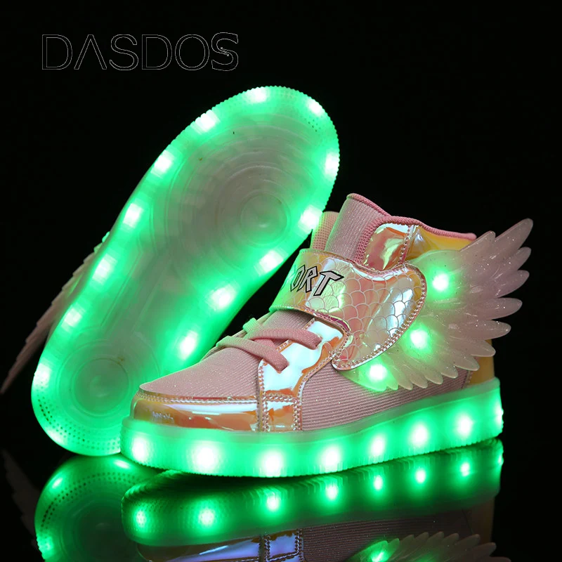 

2022Children's Led Shoes Boys Girls Lighted Sneakers Glowing Shoes for Kid Running Sport Breathable Casual Luminous Sole