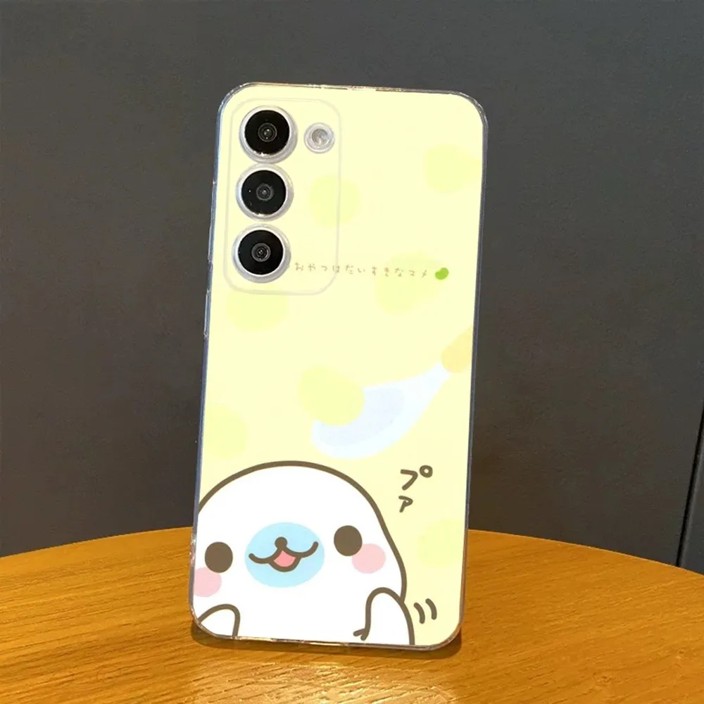 Kupu Mamegoma Cute Phone Case For Samsung Galaxy A71 70 52 51 40 31 A50 30S 21S Note20ultra Transparent Cover