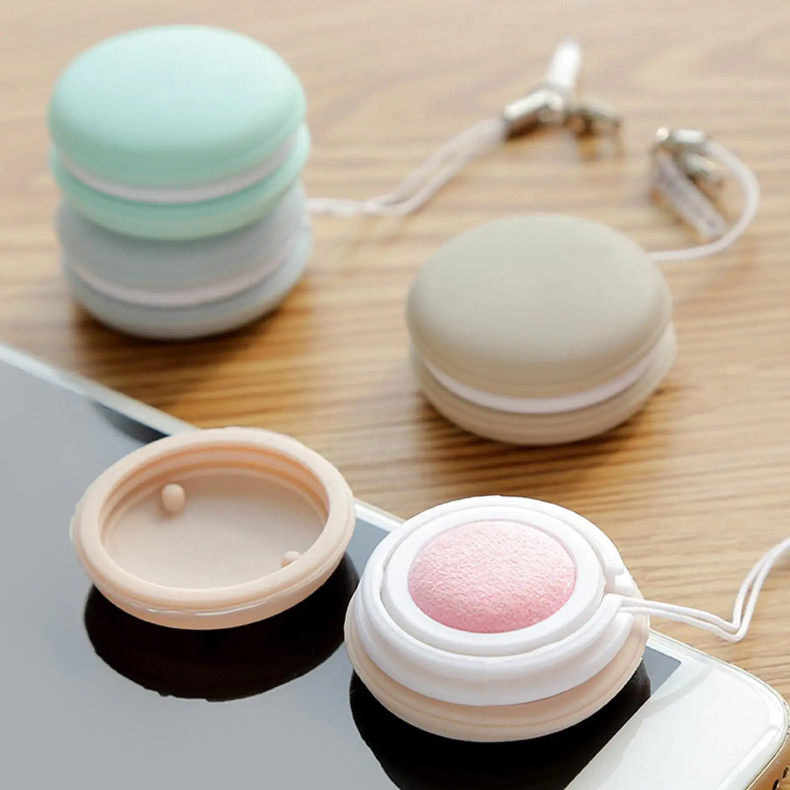 

Mini Candy Color Macaron Shape Glasses Cleaning Cloth Keychain Portable Glasses Lens Wipes Phone Screen Cleaner Cleaning Wipes