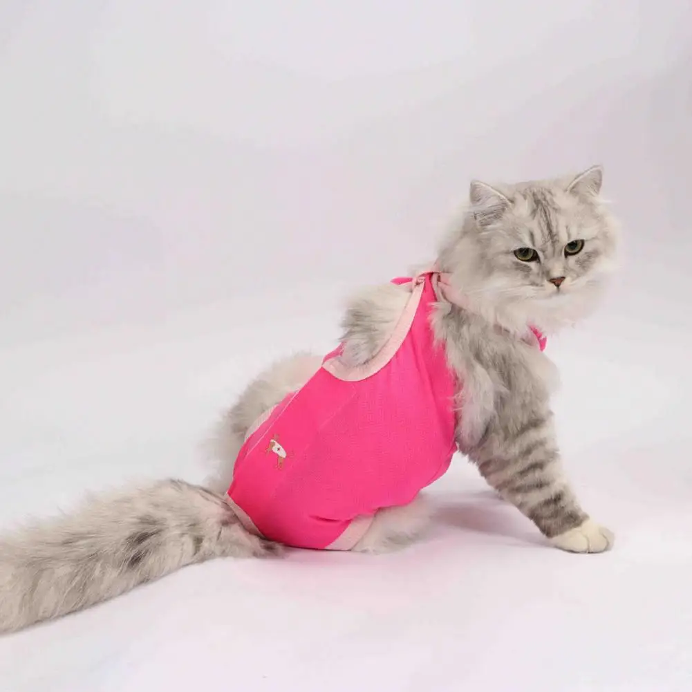

Soft Pet Shirt Keep Warm Adjustable Pet Cat Postoperative Clothing Cat Clothes Cat Clothes