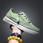 Туфли мужские из вискозы, повседневные модные кожаные туфли, плоская подошва, корейский стиль, на молнии, дышащие, для студентов, лето 2022