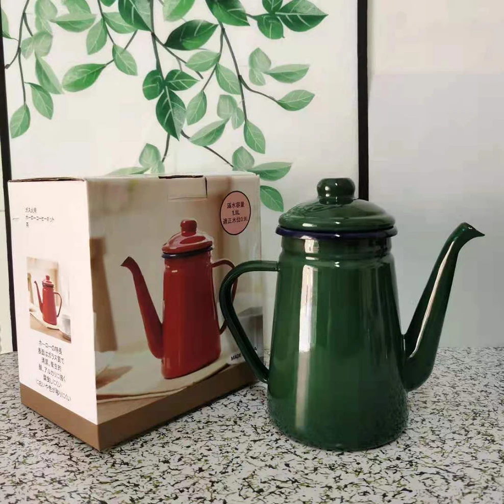 

Эмалированный кофейник емкостью л, чайник армейского зеленого цвета, чайник для ресторана, чайник для дома, эмалированный чайник, чашка