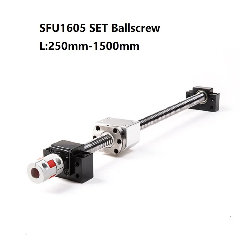 RM1605 набор шариковых винтов 250-1500 мм C7 поддержка конца BKBF12 + DSG16H 8*10 соединитель для