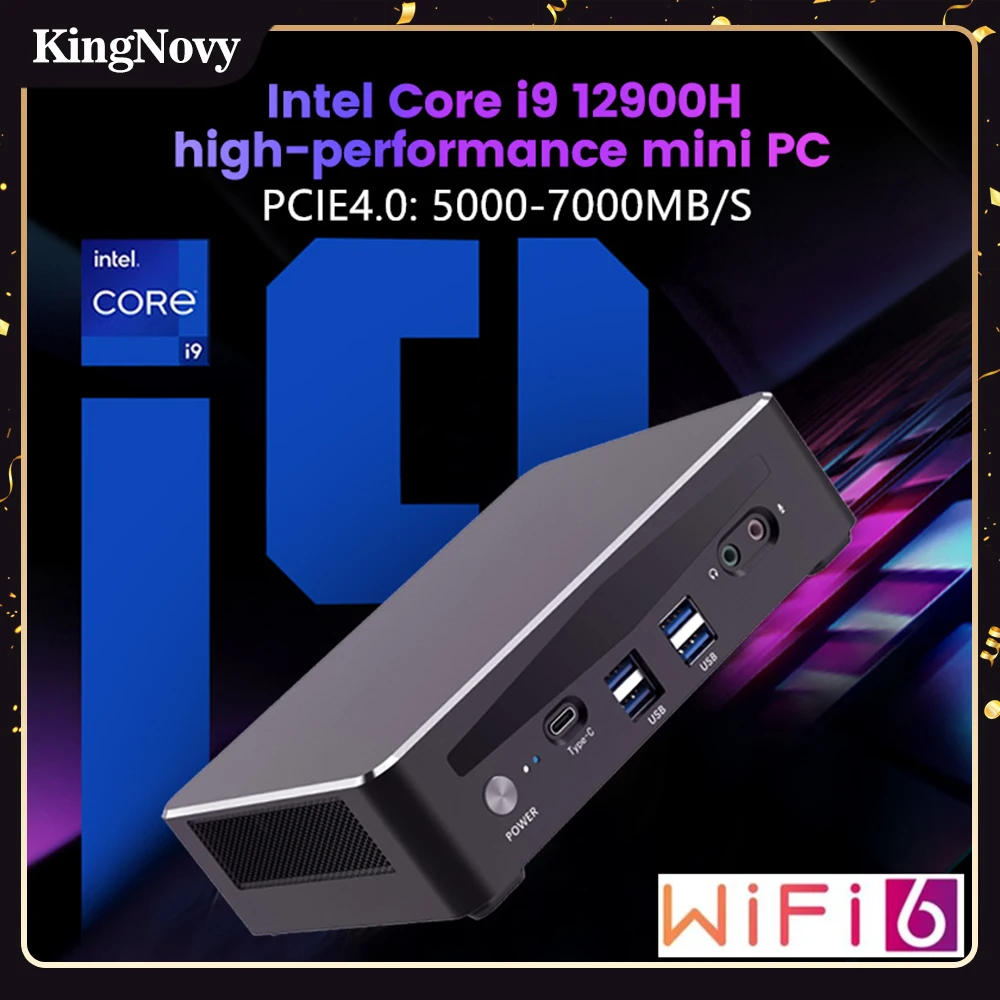 

V600 S600 i9 12го поколения 12900H Intel мини ПК Nuc 2 LAN 2,5G Windows 11 2 * DDR4 PCIE4.0 + PCIE3.0 игровой настольный компьютер WiFi6