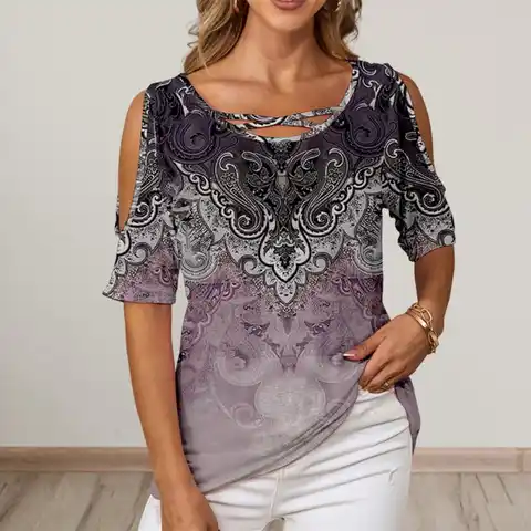 Women Shirt  Loose Fit   Women Top Women Print Blouse Summer Shirt Top