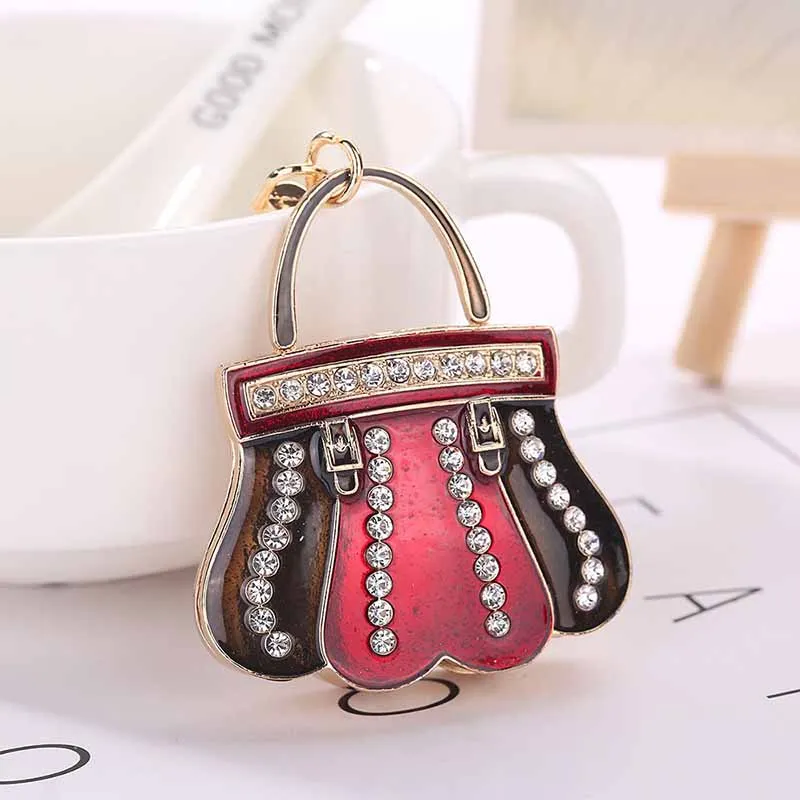 Лидер продаж корейский брелок стразы из сплава модель сумочки украшение для