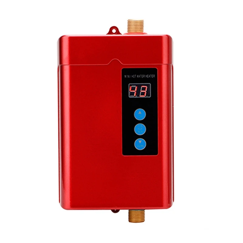 Digital Electric Water Heater Instantaneous Tankless Water Heater For Kitchen Bathroom Shower Hot Water Heater US Plug