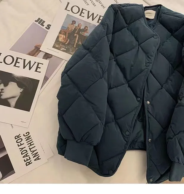 Ling Cotton-padded Jacket Women's Winter 2022 Short Cotton-padded Jacket with Parkas Coats Korean Fashion Clothes for Women