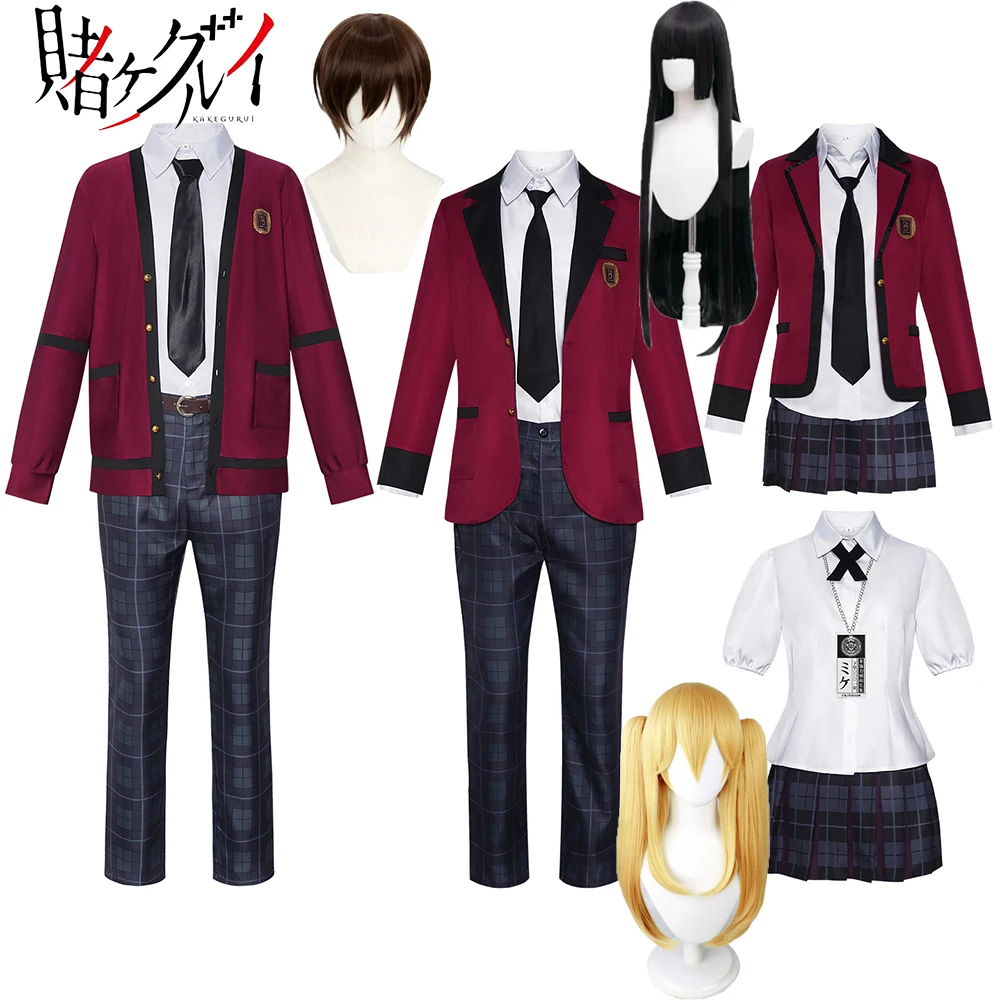 Фото Jabami Yumeko Косплей Аниме Kakegurui Ryota Suzui Косплей Костюм Live-action Saotome Meari Школьная форма Костюмы на Хэллоуин №1