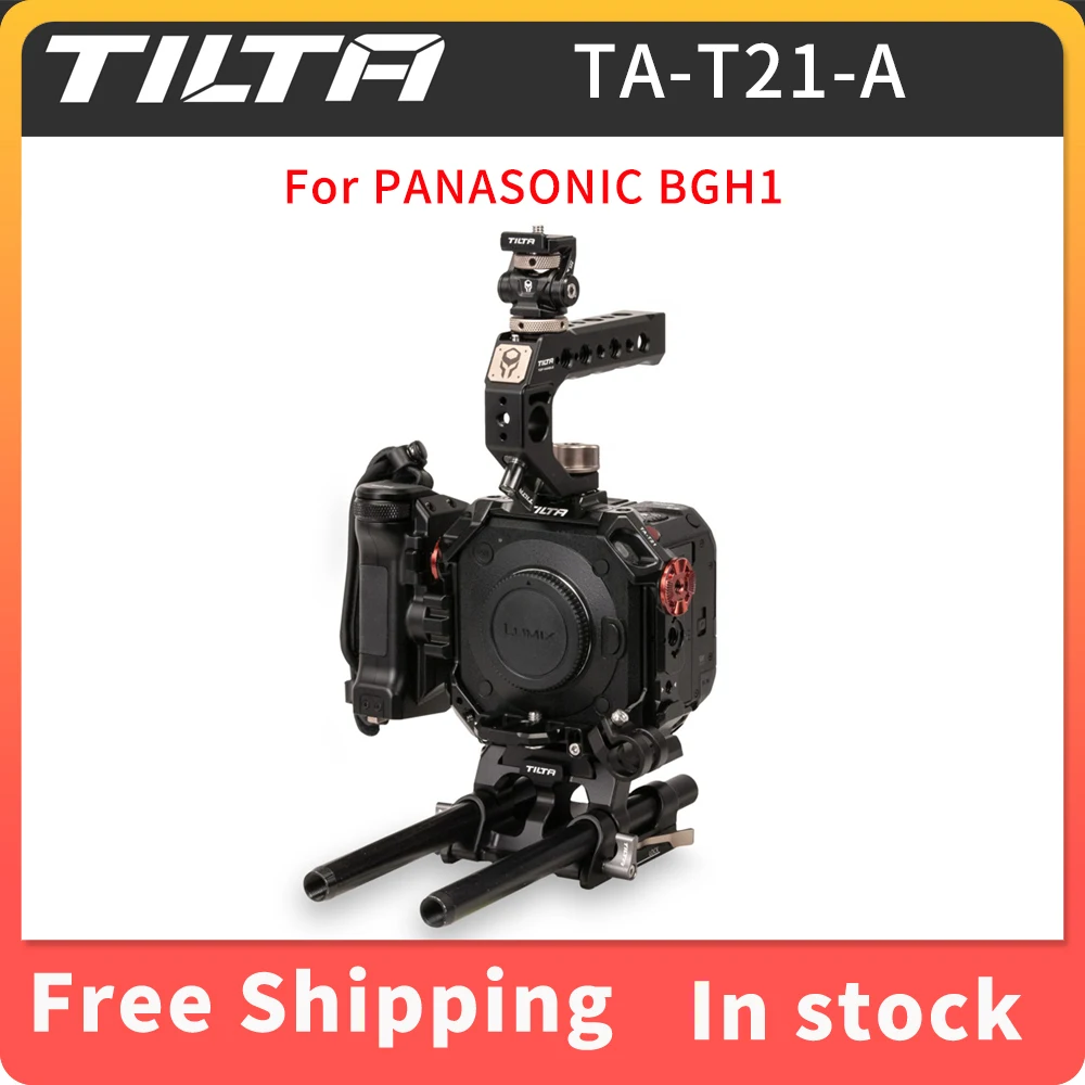 

TILTA Camera Cage TA-T21-A-B For PANASONIC BGH1 Scratch Proof Camera 3/4-EF Lens Support HDMI Cable-Compatible Wire Clamp