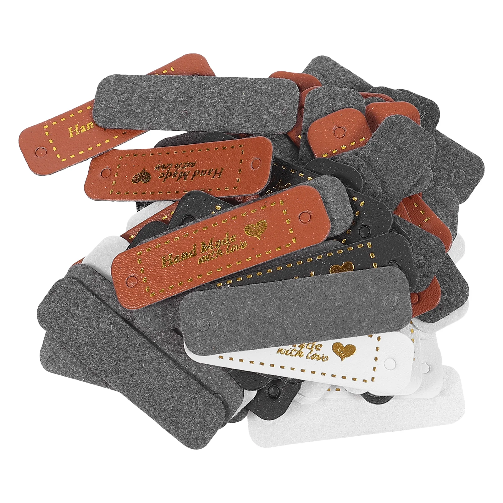 

60pcs Clothes Leather Label DIY Clothing Bags Caps Luggage Case Tags