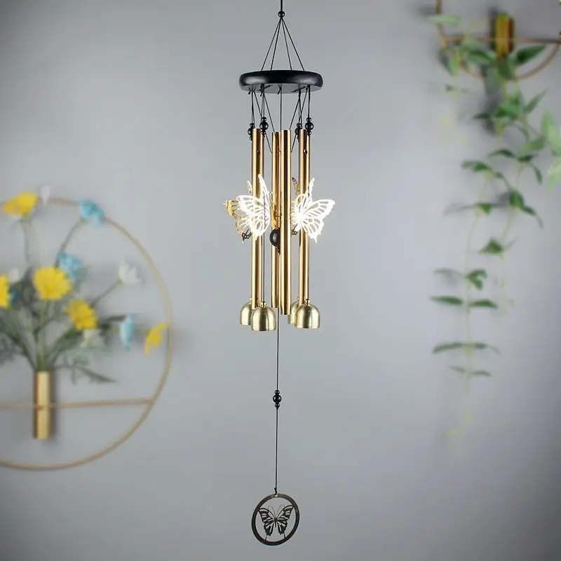 

Japanese Wind Chimes Outdoor Solid Wood Metal Pendant Antique Creative Decoration Balcony Garden Hanging Owl Wind Chimes Deco