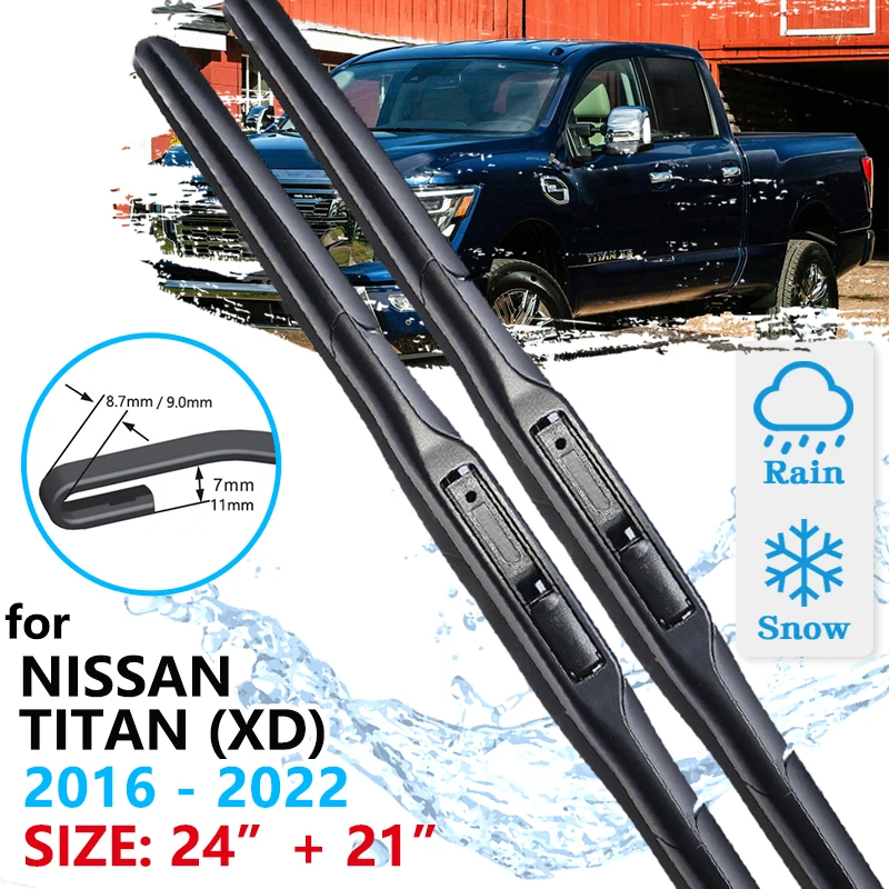

Car Front Wiper Blades For Nissan Titan XD A61 2016 2017 2018 2019 2020 2021 2022 Windscreen Windshield Windows Car Accessories