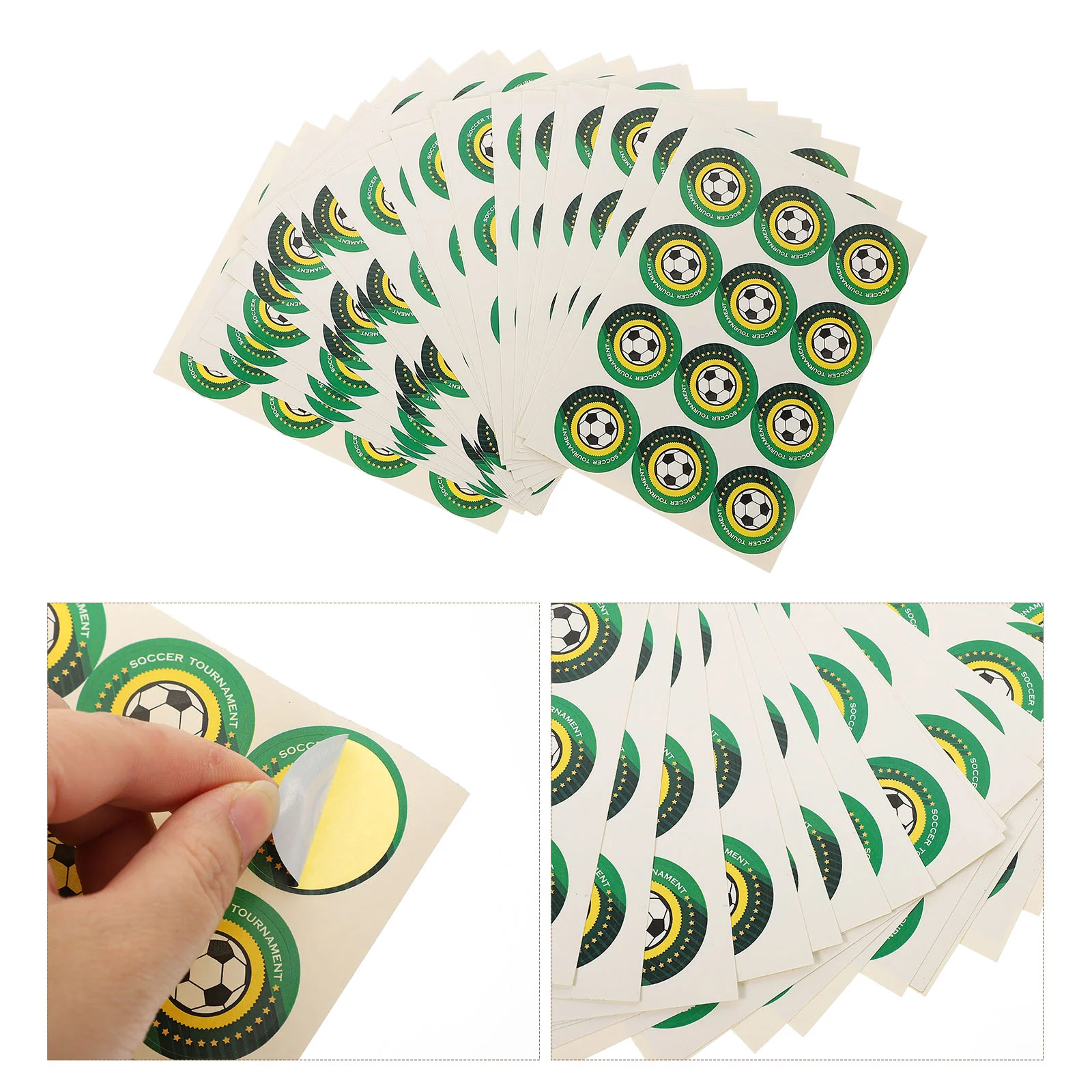 24 Pcs Soccer Theme Stickers Thank You Round Scrapbook Envelope Seal Cookie Decorating Gift Wrapping