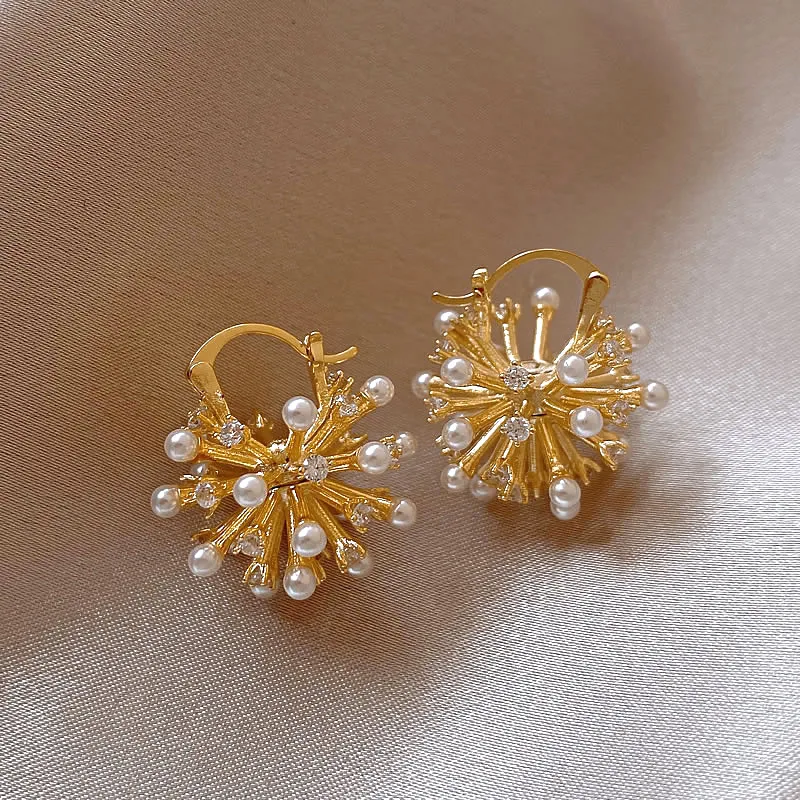 Южнокорейские модные ювелирные изделия нового дизайна серьги с цирконом и