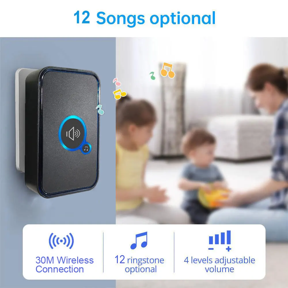 High Quality Music Chime Doorbell Indoor / Remote Controller se for TUYA KONX Smart WiFi Doorbell Smart Home