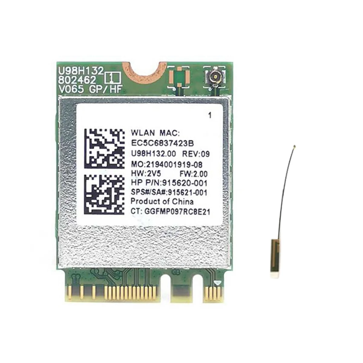 

RTL8821CE 802.11AC 1X1 Wi-Fi+BT 4.2 Combo Adapter Card SPS 915621-001 Wireless Netowrk Card for Hp ProBook 450 G5 Series
