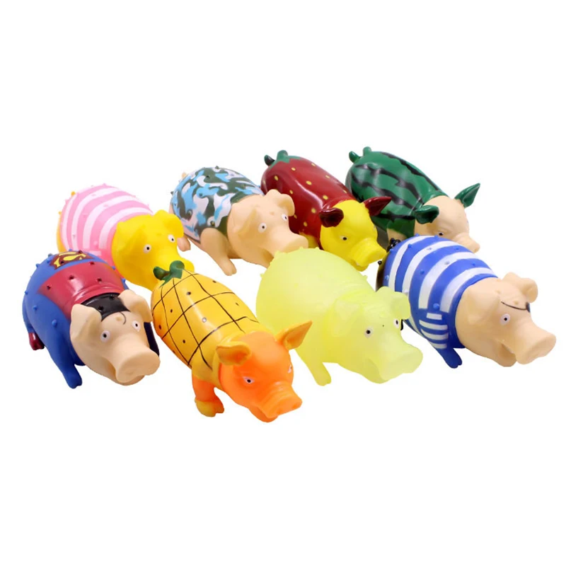 

Cute Latex Pet Chew Toys for Dog Squeaker Chew Training Pig Grunting Squeak Pet Products Resistant Puppies Small Dogs Toys