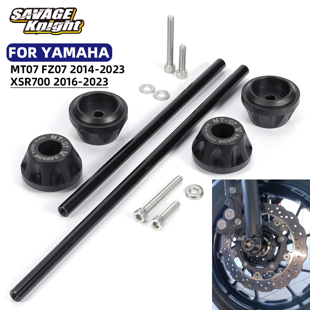 

MT07 Motorcycle Accessories Front Rear Axle Fork Crash Slider Wheel Protector For YAMAHA MT07 FZ07 XSR 700 Wheel Protector MT-07