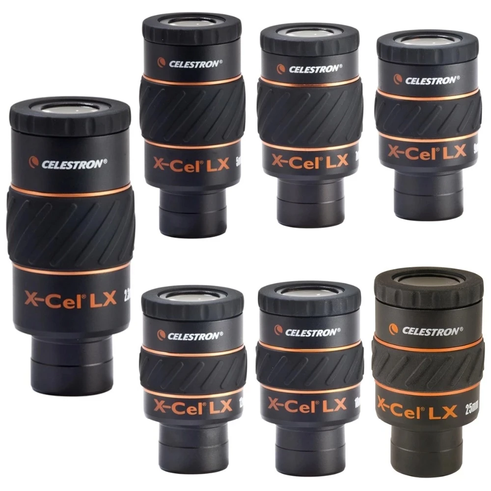 

Celestron X-CEL LX 2,3 мм 5 мм 7 мм 9 мм 12 мм 18 мм 25 мм, окуляр 60 градусов, телескопический широкоугольный луковистый окуляр planetario 1,25"