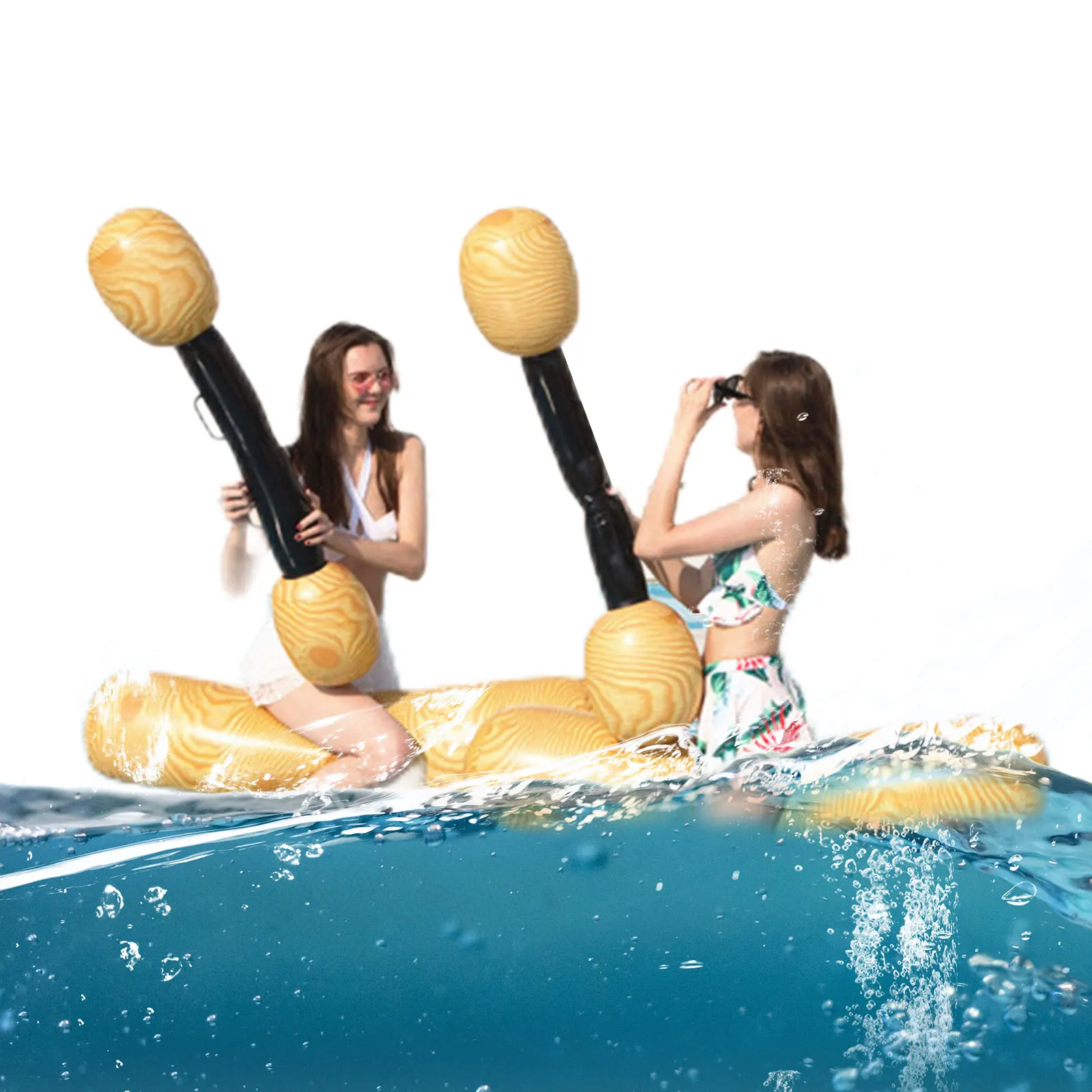 

Inflatable Pool Floats Battle Log Rafts No More Air Leaks Foldable Inflatable Pool Floats Water Sports Games Party Favors