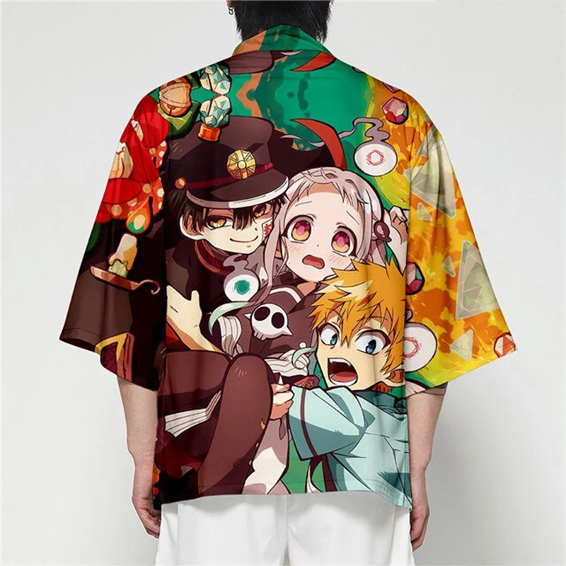 

Anime Kimonos Toilet Bound Hanako Kun 3D Print Men Women Harajuku Cloak Cosplay Costume Japanese Kimono Kids Tops Coats Clothing