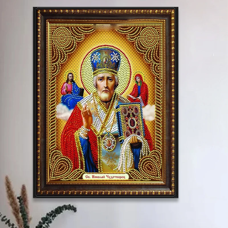 

Religion Icon of Leader 5D Diy Diamond Painting Mosaic True Religious Men Diamond Embroidery Rhinestone Painting Home Decor