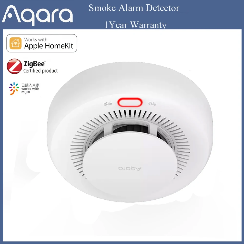

Aqara Smoke Alarm Detector Sensor Zigbee Highly Sensitive Smoke Concentration Detection Work with Apple Homekit Mi Home APP